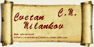 Cvetan Milankov vizit kartica
